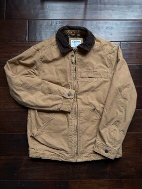 Old Navy Women’s Canvas Work Jacket Lined with Corduroy Collar